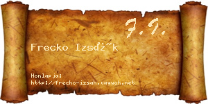 Frecko Izsák névjegykártya