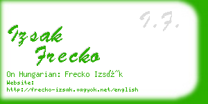 izsak frecko business card